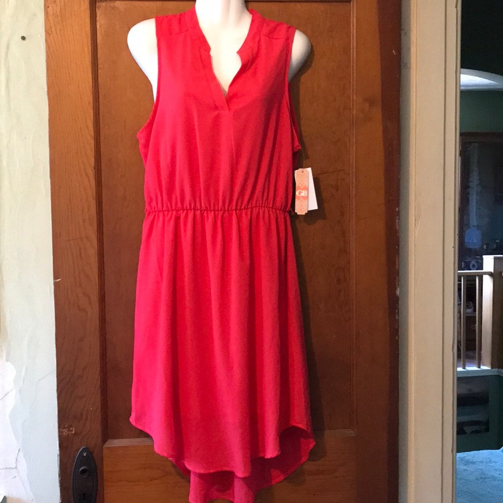 GB Red/Coral Dress NWT XL Sleeveless